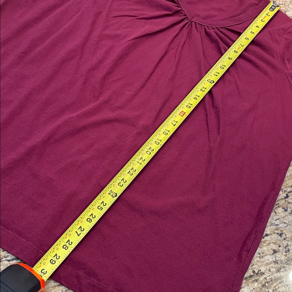 Woman Within Short Sleeve Red Raspberry Top 18/20 - Picture 6 of 10